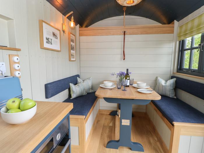 Malbec is near Seaview, Isle of Wight. One-bed shepherd's hut, ideal for couples. Woodburning stove.