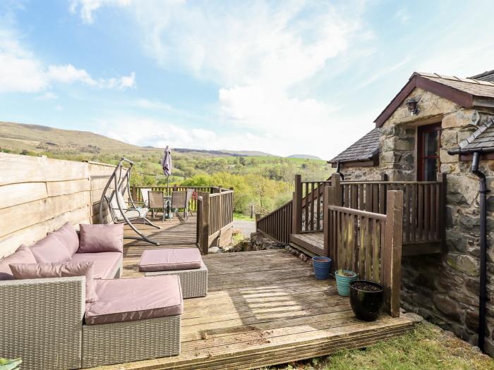 Beudy Penarddwnion near Dolgellau, in Gwynedd. Two-bedroom barn conversion, enjoying stunning views.