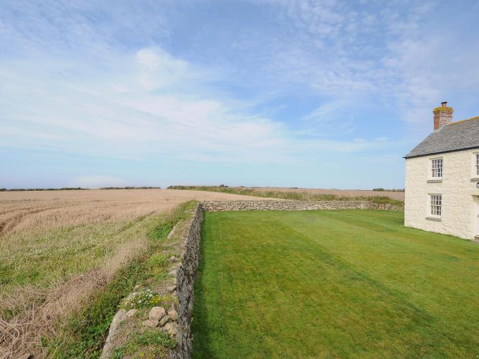 Three Chimneys nr Porthgwarra, Cornwall. Four-bedroom home with sea views. Pet-friendly. Near beach.