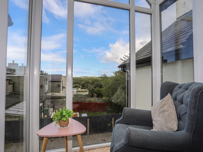 The Old Coal Yard, Cemaes Bay in Anglesey, North Wales, woodburning stove, balcony, close to beach.