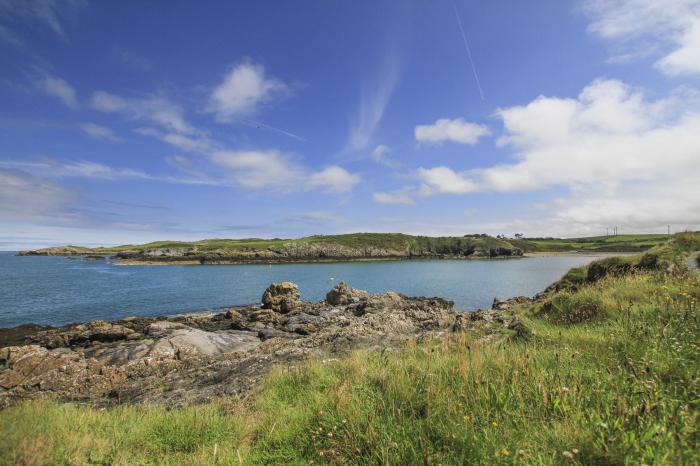 The Old Coal Yard, Cemaes Bay in Anglesey, North Wales, woodburning stove, balcony, close to beach.