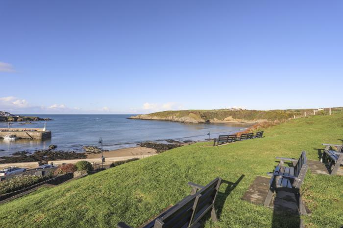 The Old Coal Yard, Cemaes Bay in Anglesey, North Wales, woodburning stove, balcony, close to beach.