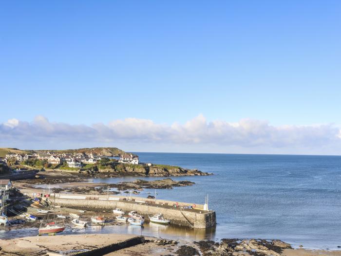 The Old Coal Yard, Cemaes Bay in Anglesey, North Wales, woodburning stove, balcony, close to beach.