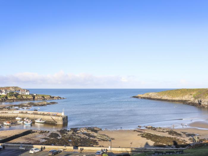 The Old Coal Yard, Cemaes Bay in Anglesey, North Wales, woodburning stove, balcony, close to beach.