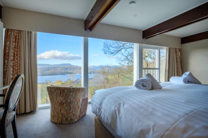 Paddock House, Ambleside, Lake District National Park. Views over Lake Windermere and mountain range