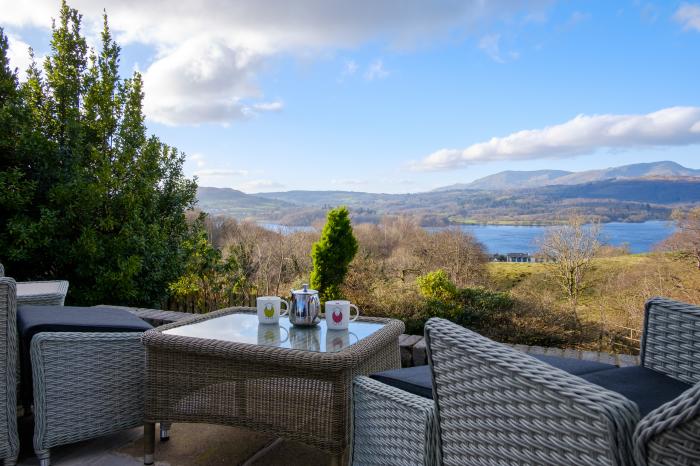 Paddock House, Ambleside, Lake District National Park. Views over Lake Windermere and mountain range