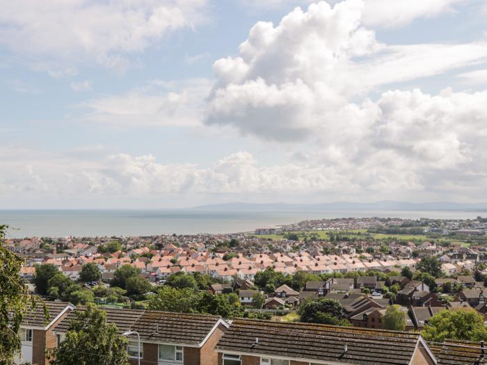 Jasmine Villa, Llandudno, Conwy. Elevated position with sea views. 2-beds. Terrace. Off-road parking