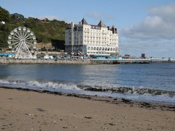 Jasmine Villa, Llandudno, Conwy. Elevated position with sea views. 2-beds. Terrace. Off-road parking