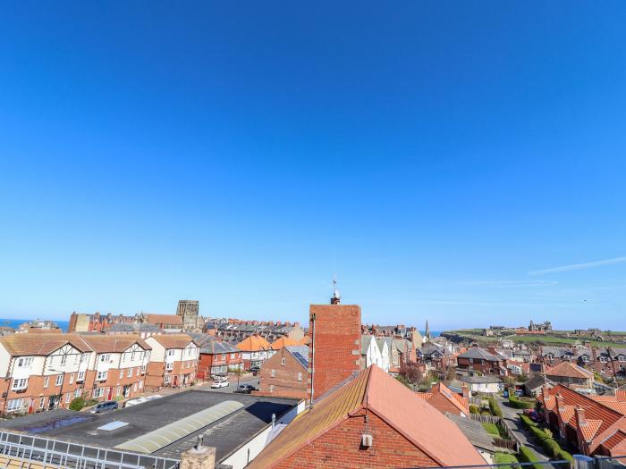 Sunset View in Whitby, North Yorkshire. Penhouse Apartment with lift. Sea views. Designated parking.