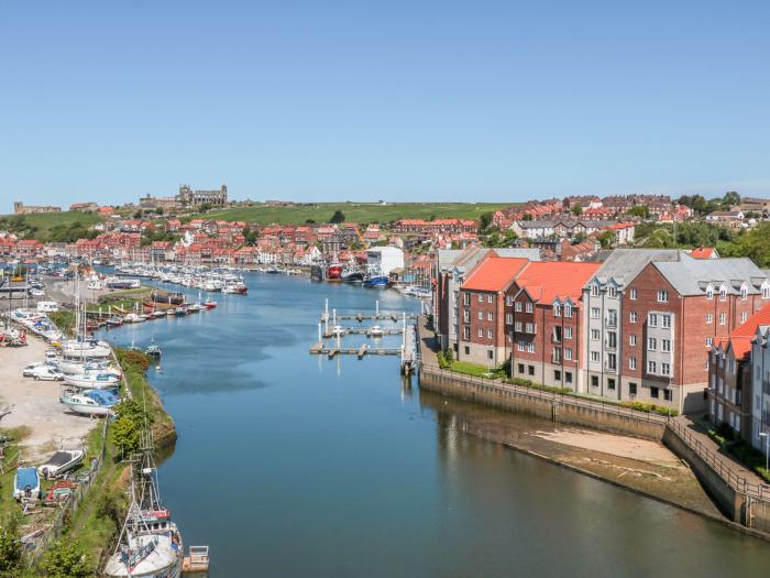 Sunset View in Whitby, North Yorkshire. Penhouse Apartment with lift. Sea views. Designated parking.