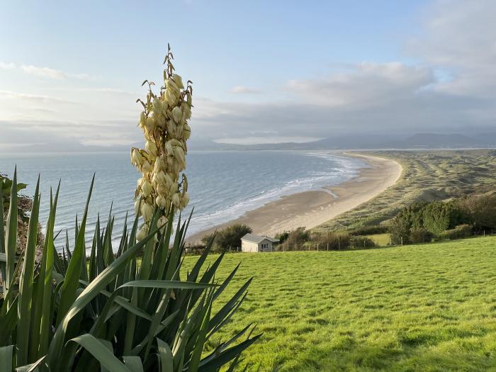 Sibrwd Y Mor in Harlech, Wales, in a National Park, off-road parking, enclosed garden, summer house.