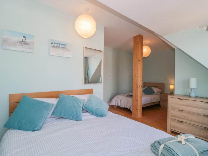 The Penthouse in Swanage, Dorset,allocated off-road parking, roof terrace, pet-free, close to beach.