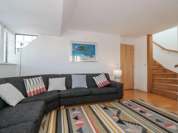 The Penthouse in Swanage, Dorset,allocated off-road parking, roof terrace, pet-free, close to beach.