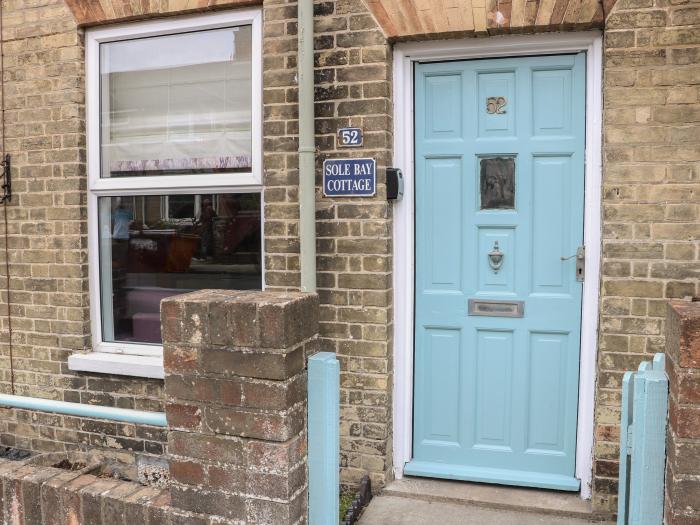 Sole Bay Cottage, Lowestoft, Suffolk. Beach near. Two bedrooms. Pet-friendly. Enclosed garden. WiFi.