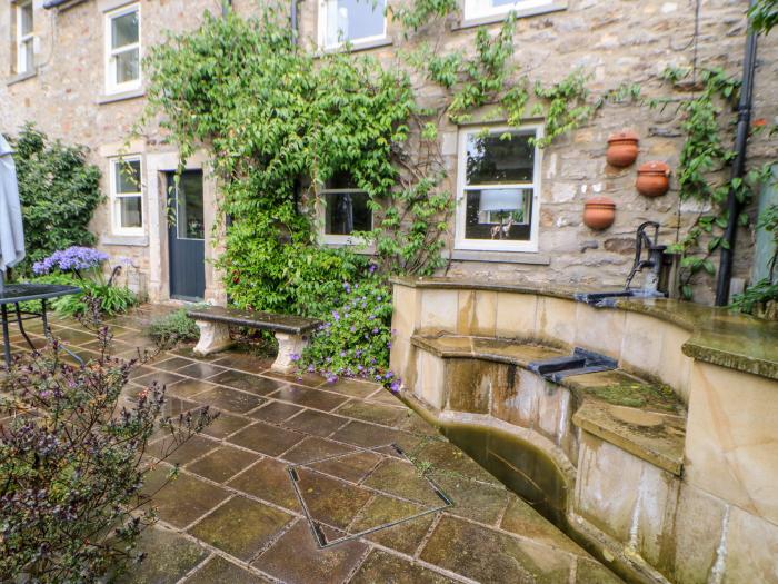 Jasmine Cottage near Richmond, in North Yorkshire. Three-bedroom cottage, with pet-friendly garden.