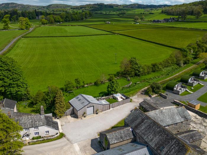 Longlands Farm Cottage, Cartmel, historic building, character, hot tub, rural location, lawned area.