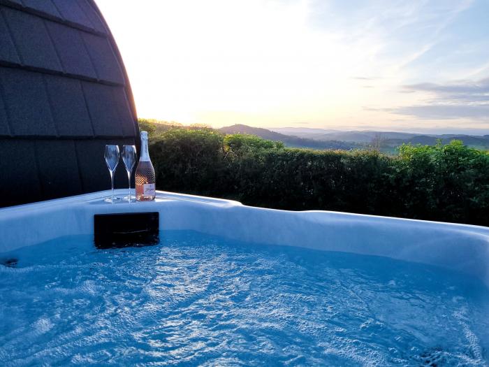 Aderyn Pod, Guilsfield, Powys, hot tub, countryside views, romantic, family-friendly, stylish, 1 bed