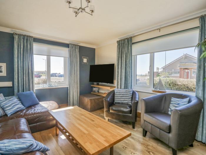 Seaspray in St Bees in Cumbria. Near National Park. Single-storey, two-bedroom home, welcoming pets.