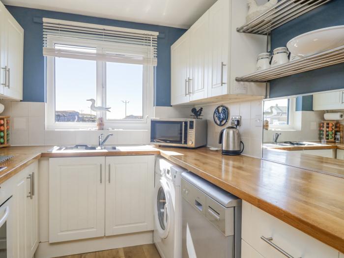 Seaspray in St Bees in Cumbria. Near National Park. Single-storey, two-bedroom home, welcoming pets.