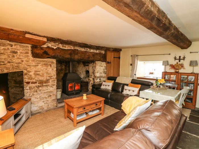 The Bake House in Bettws in Bridgend. Romantic dwelling with woodburning stove and exposed stonework