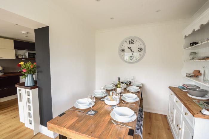 Fawley in Lyme Regis, Dorset. Four bedrooms. Off-road parking. Beach nearby. Electric fire. Smart TV