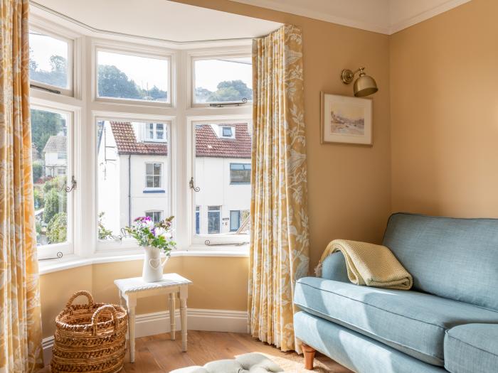 Cranford is in Salcombe, Devon. Three-bedroom home with sea glimpses. In AONB. Near a beach. Stylish