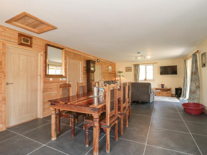 Watermead Lodge in Stogumber, Somerset. Electric fire. Pet-friendly. Two bedrooms. Walking location.