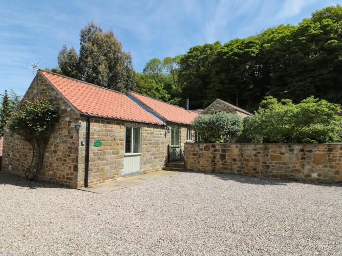 The Old Dairy is near Thirsk, in North Yorkshire. Two-bedroom barn conversion, inviting pets. Rural.