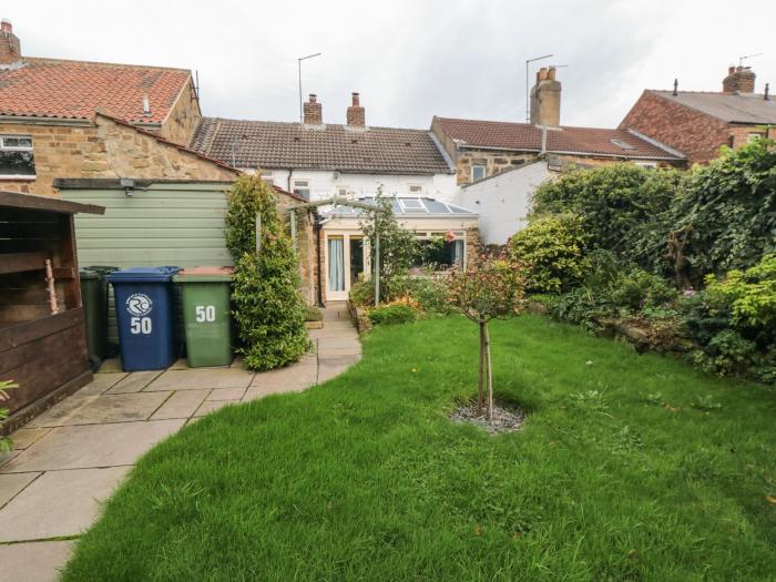 Inglenook Cottage, Guisborough, North Yorkshire. Woodburning stove. Pet-free. Enclosed garden patio.