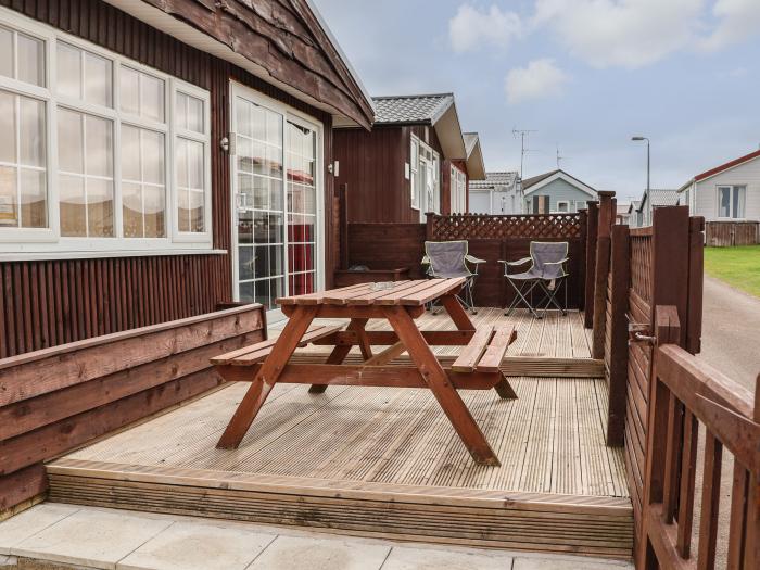 Swiss Cottage in South Shore Holiday Village in Wilsthorpe near Bridlington, Yorkshire. Near a beach