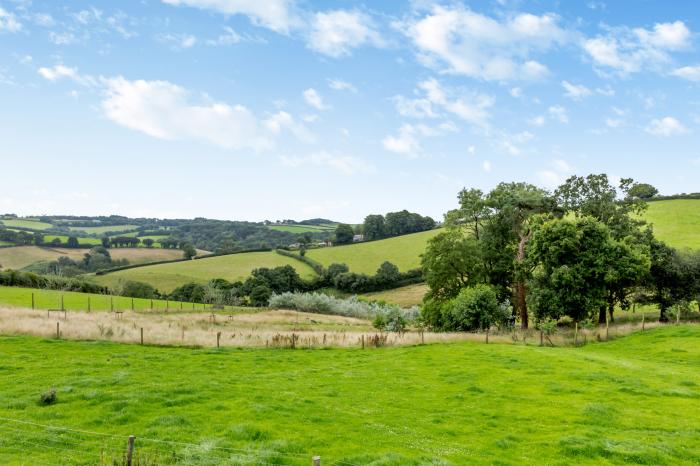 The Hayloft in Bampton, Devon. 17th century. Hay Barn. Three bedrooms. Private valley. Pet-friendly.