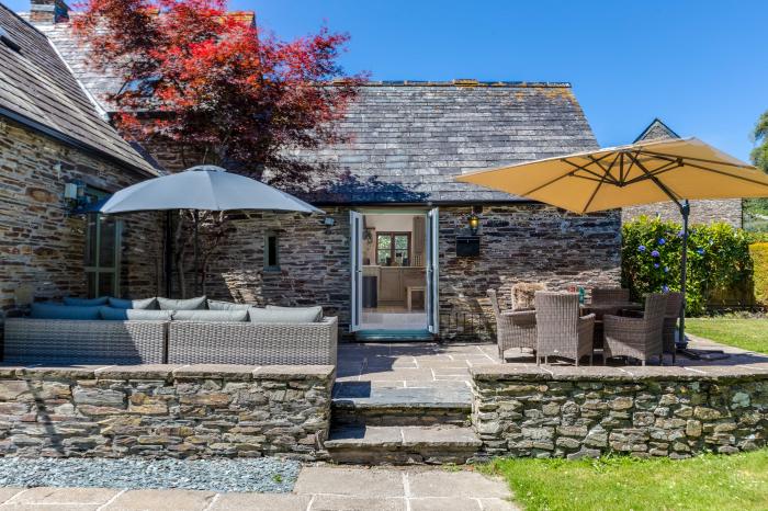 The Coach House is near Padstow, in Cornwall. Four-bedroom, stylish home with expansive garden. Pets