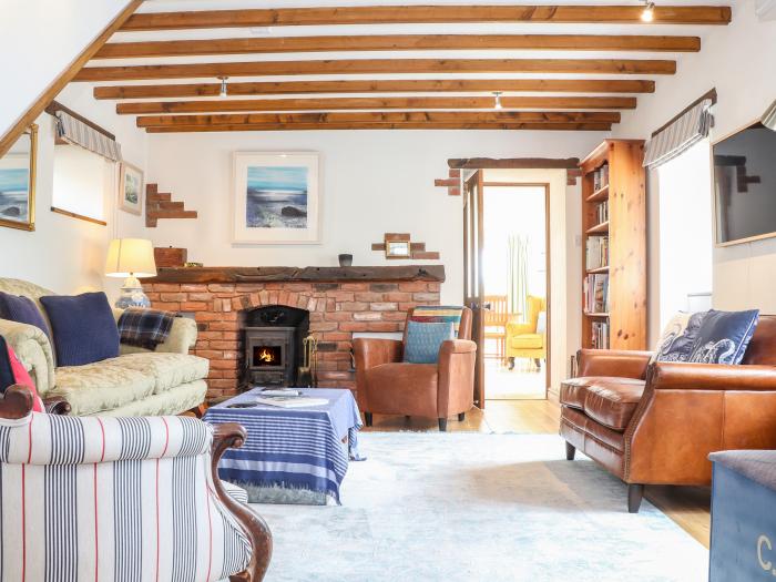 The Old Barn, St Just, Cornwall. Off-road parking. Woodburning stove. Original feature. Near a beach