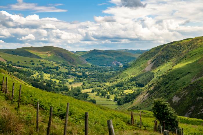 Fron Dderw, in Bala, Gwynedd. Nine-bedroom house with stunning countryside views across North Wales.