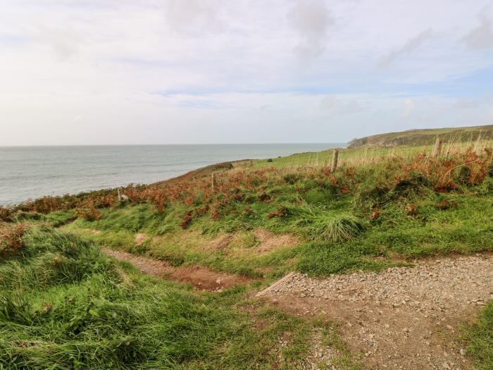 Workshop (S6) near Goodwick, Sir Benfro. Three bedrooms. Pet-friendly. Woodburning stove. Beach near