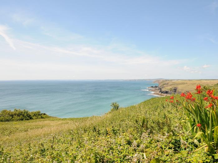 Granary Cottage, Mullion, Cornwall. Three bedrooms. Smart TV. Electric fire. Pet-friendly. Paddocks.