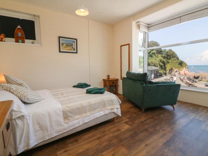 At the Bay Apartment, Hele Bay, Ilfracombe, Devon. Close to a shop, a pub and a beach. TV and Wi-Fi.