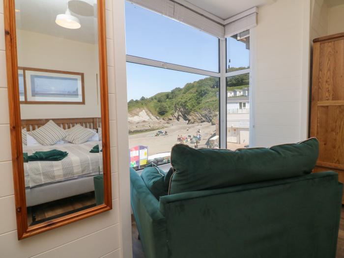 At the Bay Apartment, Hele Bay, Ilfracombe, Devon. Close to a shop, a pub and a beach. TV and Wi-Fi.