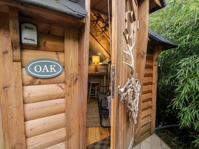 Oak, Ulverston, Cumbria. Studio-style pod ideal for a couple and one well-behaved dog. National Park