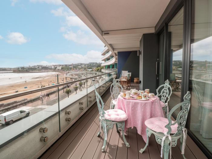 20 Abbey Sands, in Torquay, Devon. Two-bedroom apartment, overlooking the beach. Close to amenities.