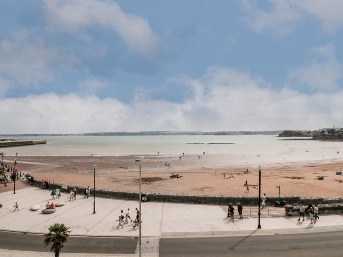 20 Abbey Sands, in Torquay, Devon. Two-bedroom apartment, overlooking the beach. Close to amenities.