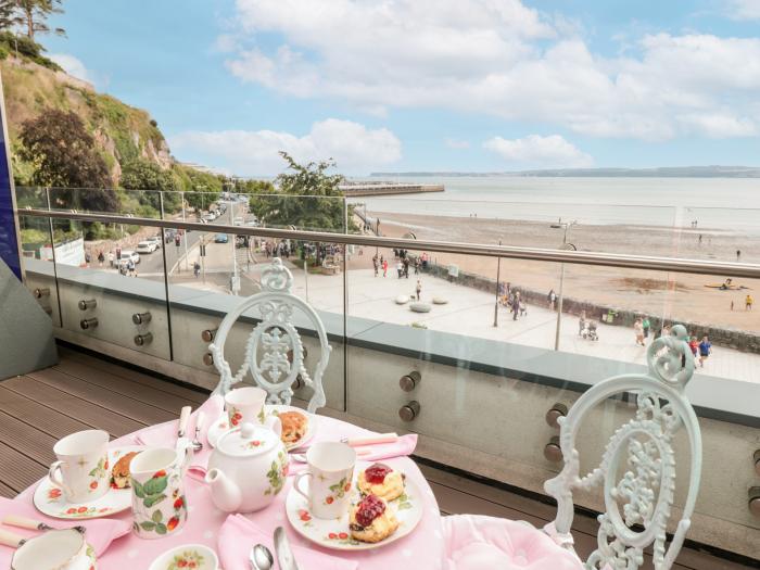 20 Abbey Sands, in Torquay, Devon. Two-bedroom apartment, overlooking the beach. Close to amenities.