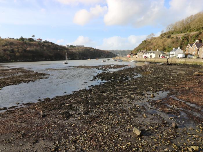 Bronyrhiw, in Goodwick, Pembrokeshire. Three-bedroom home with sea views and enclosed gardens. Pets.