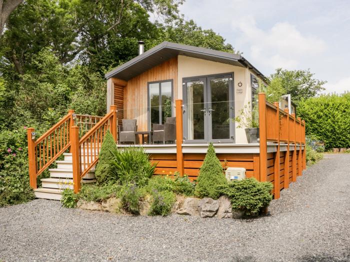 Pippin Lodge near Cartmel, Cumbria. One-bedroom lodge, ideal for couples. Pet-friendly. Contemporary