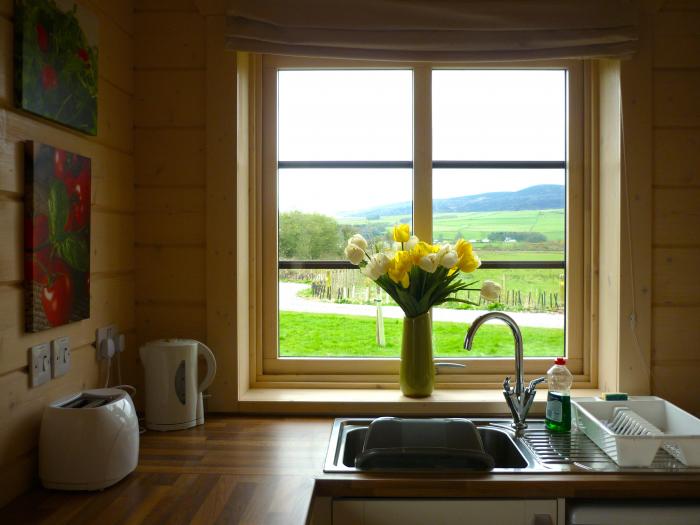 Skylark Lodge, in Kirkbean, near Southerness, Dumfries and Galloway. Open plan. Ground-floor living.