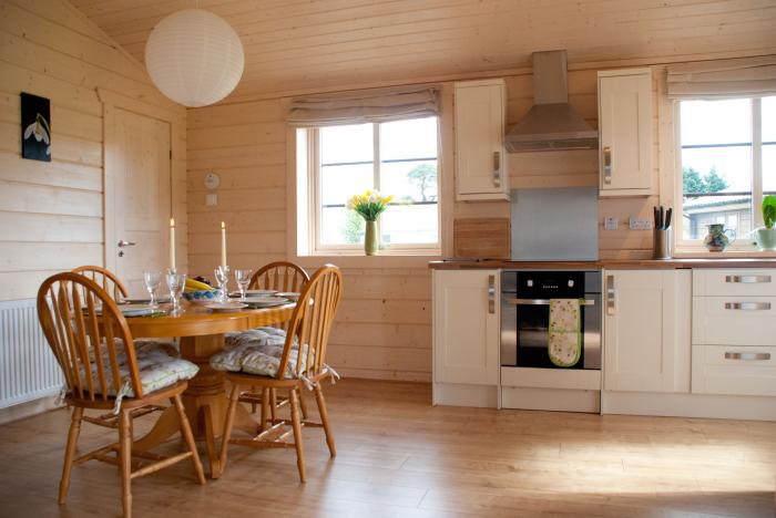 Skylark Lodge, in Kirkbean, near Southerness, Dumfries and Galloway. Open plan. Ground-floor living.