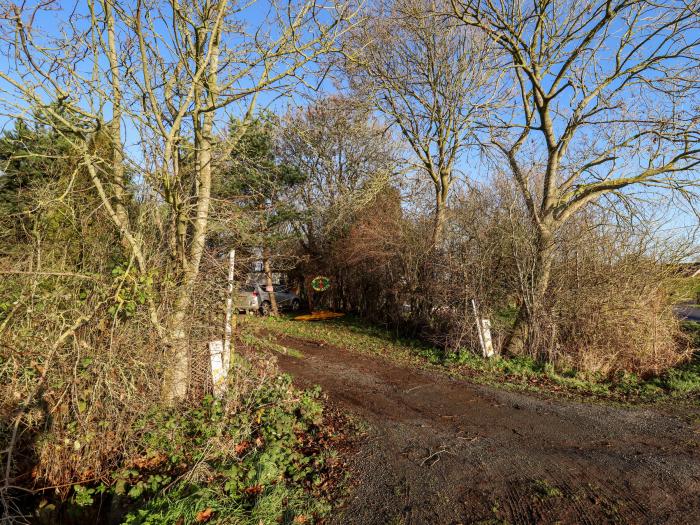 Kantankye Lodge near Wainfleet All Saints in Lincolnshire. Open-plan, single-storey living. Two dogs