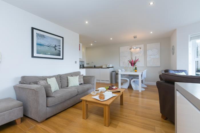 2 Four Seasons is in Carbis Bay, in Cornwall. Ground-floor apartment, ideal for families. Near beach