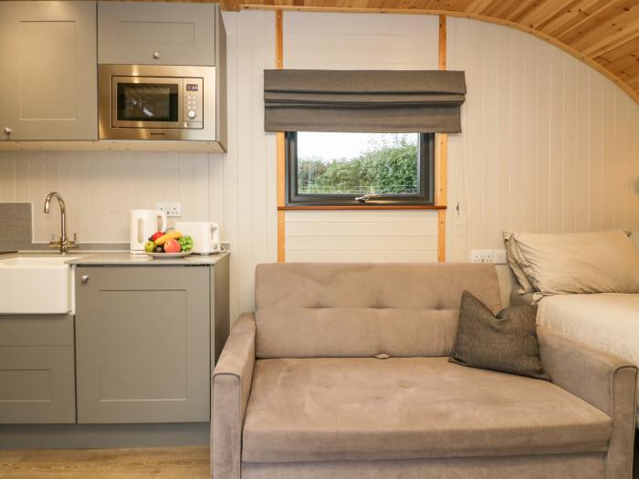 Orchard in Dalton-In-Furness, Cumbria. Single-storey pod, ideal for couples. Rural and estuary views