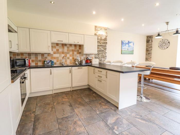 The Barn, Corwen, Denbighshire, North Wales. Barn conversion. Families. Open-plan. Hot tub. Barbecue